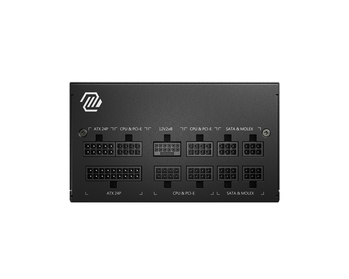 Miniatura 2 de Fuente de Poder MSI MAG A850GL PCIE5 850 W, 5 Conectores Sata, 2 Conectores Molex, Voltaje de entrada 100 - 240 V, 20+4 pin ATX