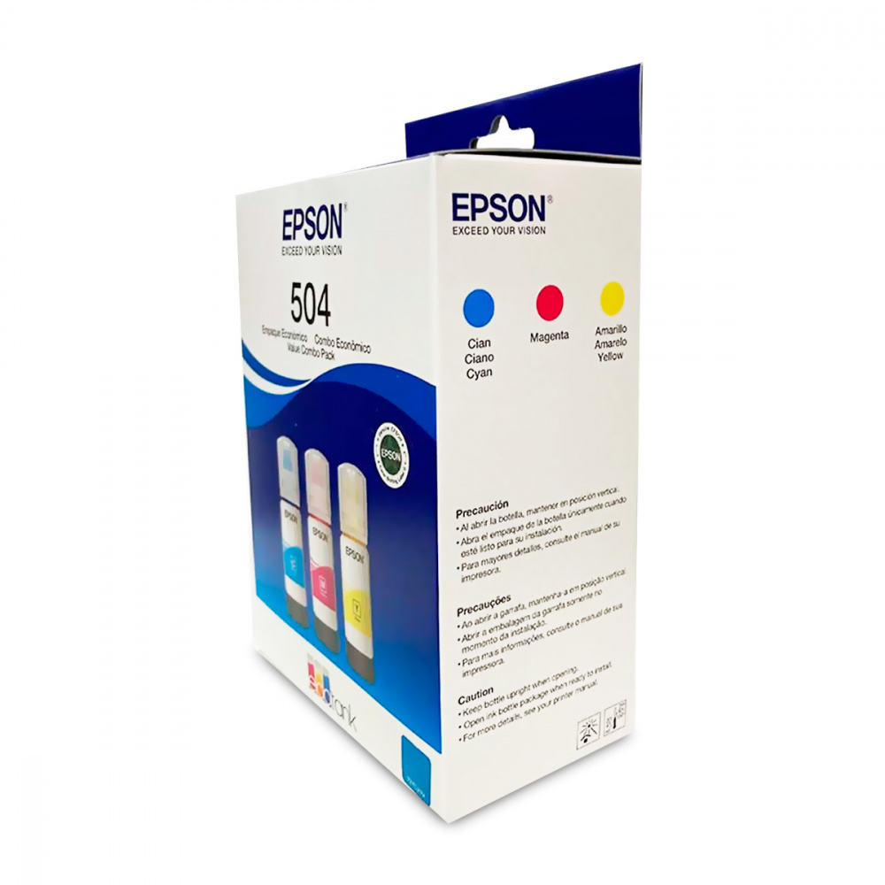 Miniatura 2 de Botella de Tinta Epson T504, 3 Piezas, Cian/Magenta/Amarillo