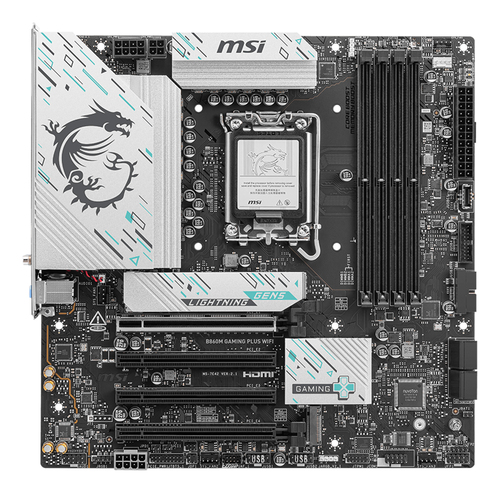 Miniatura 2 de Tarjeta Madre MSI B860M GAMING PLUS WIFI, LGA 1851, 4 DDR5-SDRAM, Micro ATX, Wifi, 256GB