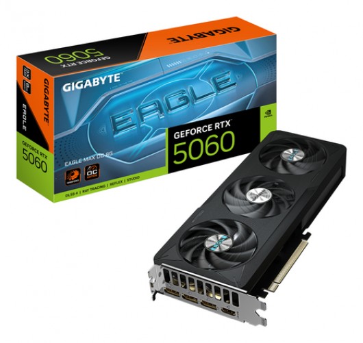 Tarjeta de Video Gigabyte GeForce RTX 5060 EAGLE MAX OC 8G, 8GB, 128 bits, GDDR7, PCI-E 5.0