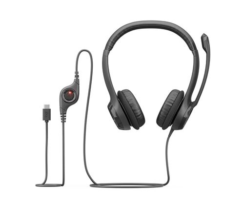 Miniatura 2 de Audifonos con Microfono Logitech, H390, Alambrico, USB-C, Negro