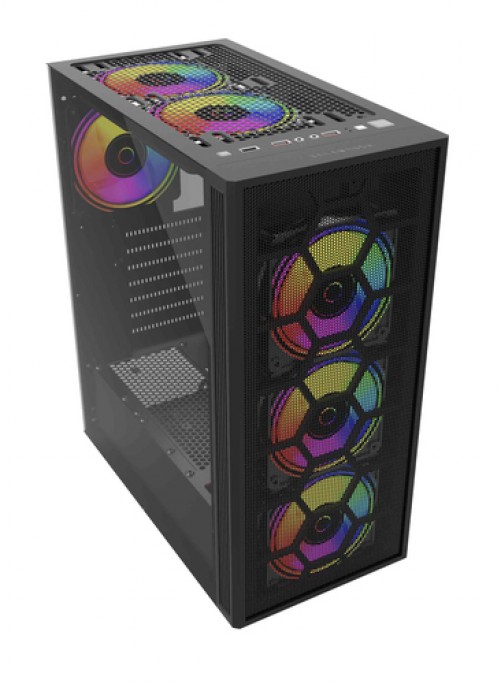 Gabinete Balam Rush DragonFly II Mesh GM740, Midi-Tower, ATX/Micro-ATX/Mini-ITX, Sin Fuente, Negro