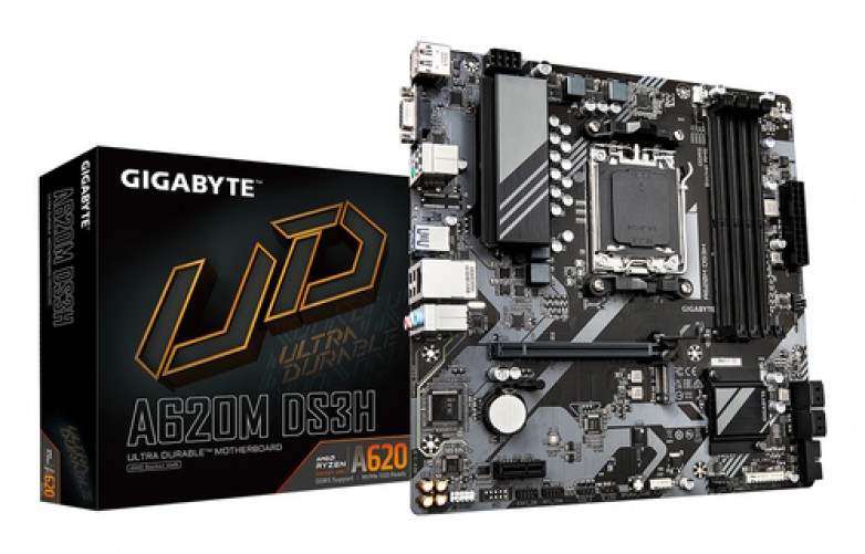 Tarjeta Madre Gigabyte A620M DS3H, Micro-ATX, Socket AM5, AMD A620, 192GB DDR5, HDMI/DP para AMD