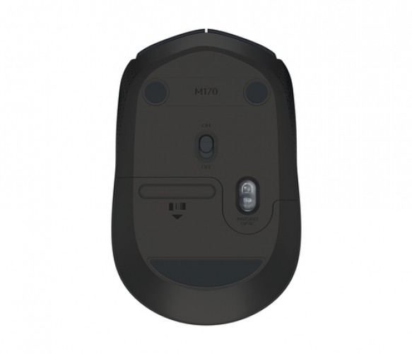 Mouse Logitech M170 3 Botones, RF inalámbrico, 10 m, Negro