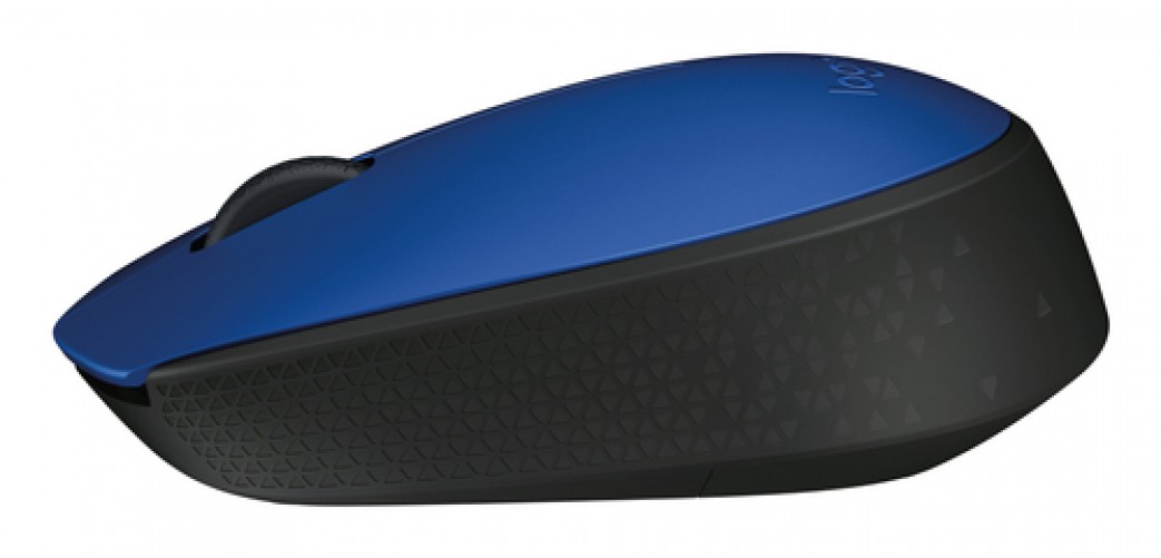 Mouse Logitech M170 3 Botones, RF inalámbrico, 10 m, Negro, Azul