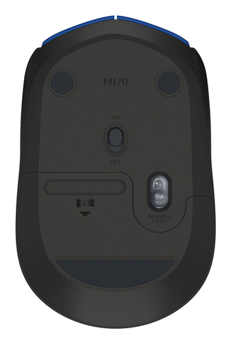 Miniatura 4 de Mouse Logitech M170 3 Botones, RF inalámbrico, 10 m, Negro, Azul