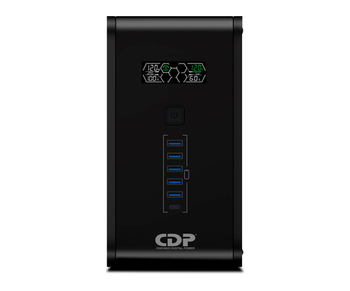 No Break CDP R-SMART1010 1 kVA / 500 W, 560 J, Entrada 145 V, 5 salidas AC, Negro