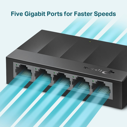 Miniatura 3 de Switch TP-Link LS1005G No administrado, RJ-45 5, Gigabit Ethernet (10/100/1000), Negro