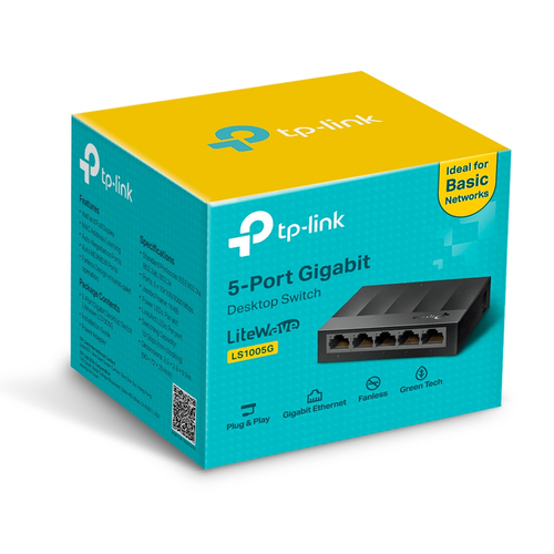 Miniatura 5 de Switch TP-Link LS1005G No administrado, RJ-45 5, Gigabit Ethernet (10/100/1000), Negro