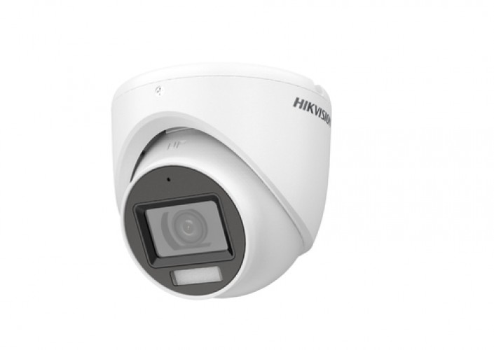 Cámara IP Hikvision DS-2CE76D0T-LMFS(2.8mm) 2 MP, Torreta, Interior, IP67, Blanco