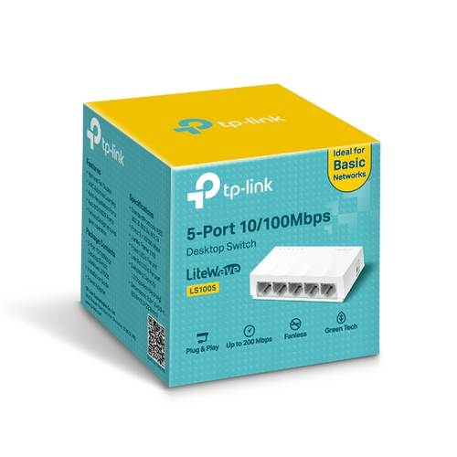 Miniatura 5 de Switch TP-Link LS1005 No administrado, RJ-45 5, Fast Ethernet (10/100), Blanco