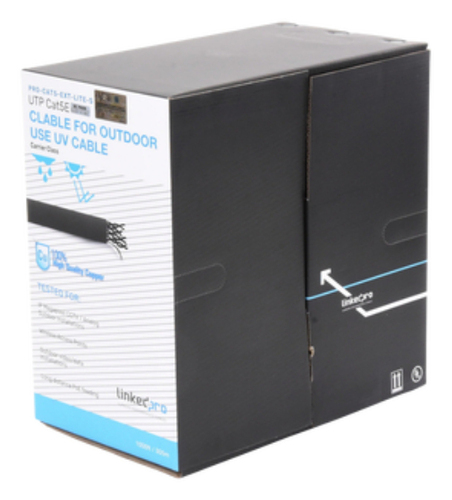 Miniatura 2 de Bobina LinkedPRO PRO-CAT5-EXT-LITES Cat5e, 305 m, U/UTP (UTP), Negro