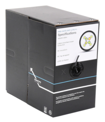 Miniatura 4 de Bobina LinkedPRO PRO-CAT5-EXT-LITES Cat5e, 305 m, U/UTP (UTP), Negro