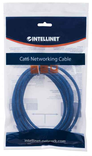 Miniatura 5 de Patchcord Intellinet Cable de red, Cat6, UTP Cat6, 3 m, U/UTP (UTP), Azul