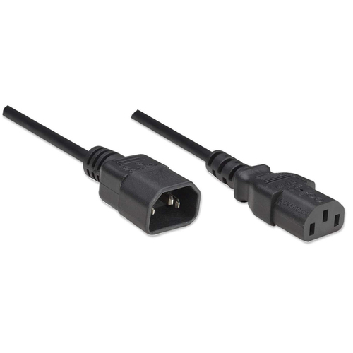 Miniatura 2 de Cables de poder Manhattan Cable de alimentación Hembra, Macho 250 V, 1.8 m, Negro