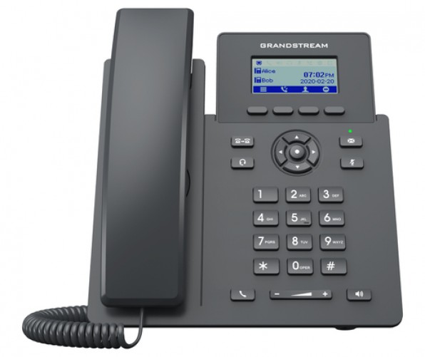 Teléfono Ip Grandstream Networks GRP2601P Terminal con conexión por cable, PoE, 2 líneas, Negro