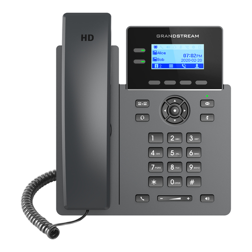 Teléfono Ip Grandstream Networks GRP2602P Terminal inalámbrico, PoE, 2 líneas, Negro