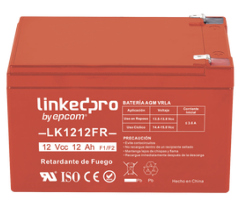Bateria LinkedPRO LK1212FR Sealed Lead Acid (VRLA), 12 V, 12000 mAh, Rojo