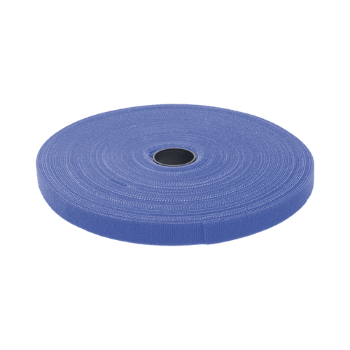 Cinta de Contacto Autoadherente Color Azul / 1.6 cm x 25 metros / Espalda con Espalda (Gancho y Bucle)
