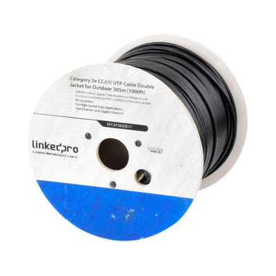 Bobina LinkedPRO EP-CAT-5E-V2-EXT Cat5e, 305 m, Negro
