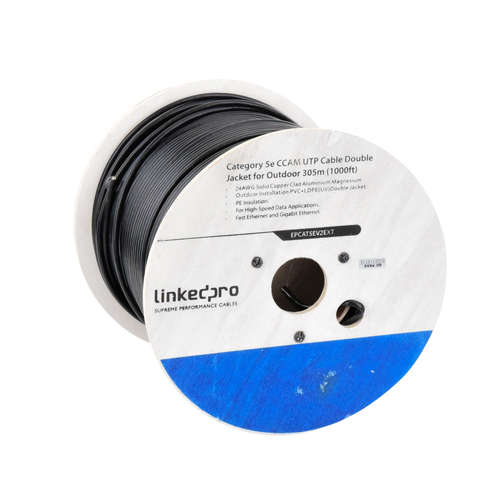 Miniatura 2 de Bobina LinkedPRO EP-CAT-5E-V2-EXT Cat5e, 305 m, Negro