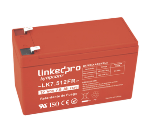 Bateria LinkedPRO LK7.512FR Sealed Lead Acid (VRLA), 12 V, 7500 mAh, Rojo