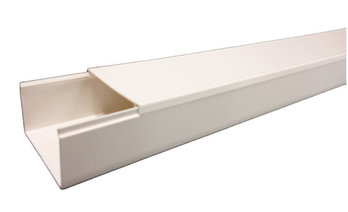 Canaleta TMK-4577 en PVC Blanco Autoextinguible: Solucia³n Segura y Esta©tica para Entornos Interiores, con Gran Capacidad de Resguardo de Cables, Medidas : 45 mm x 77 mm x 2.5 m (5500-01250)