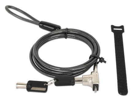 Miniatura 4 de Cable antirrobo Manhattan Candado Laptop Nano llave 1.8mts gris Kensington, Nano, Llave, 1.8 m, Acero, Zinc, Negro, Translúcido