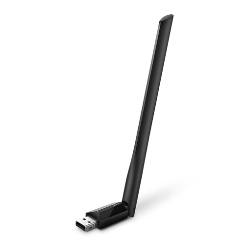 Tarjeta de red inalambrica TP-Link Archer T2U Plus USB, Wi-Fi 5 (802.11ac), Negro