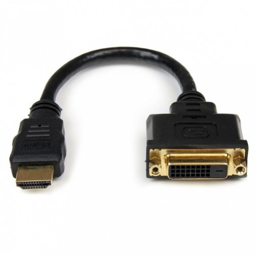 Adaptador vídeo StarTech.com HDMI a DVI-D, 0.2 m, Negro