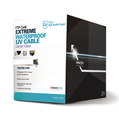 Bobina LinkedPRO PRO-CAT-6-EXT-LITEW Cat6, 305 m, U/UTP (UTP), Blanco