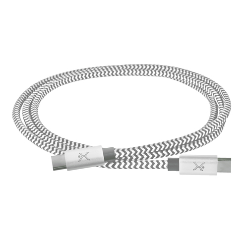 Cable USB Perfect Choice PC-101697 USB C a USB C, Blanco, Gris