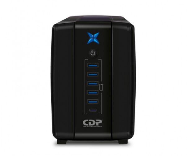 No Break CDP R-UPR508 0.5 kVA / 250 W, 300 J, Entrada 154 V, 8 salidas AC, Negro