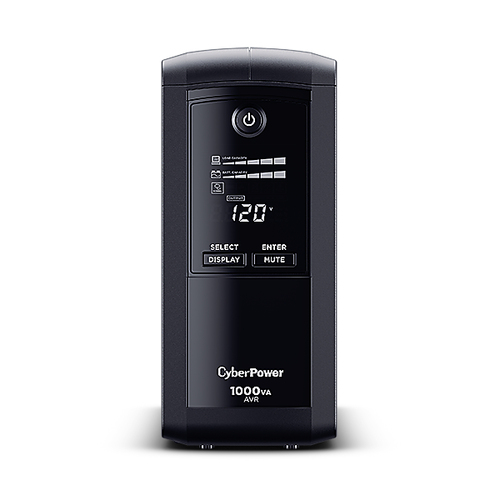 Miniatura 3 de No Break CyberPower LCD CP1000AVRLCDa 1 kVA / 600 W, 1080 J, Entrada 139 V, 9 salidas AC, Negro