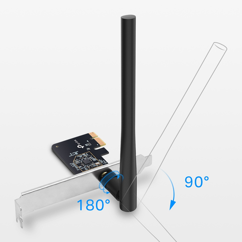 Miniatura 3 de Tarjeta de red inalambrica TP-Link Archer T2E PCI Express, Wi-Fi 5 (802.11ac), Negro, Plata