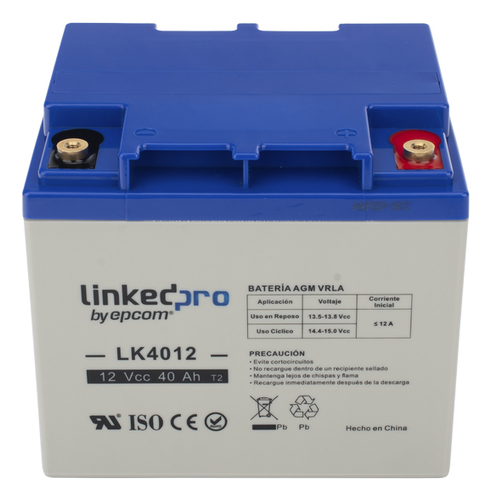 Miniatura 2 de Bateria LinkedPRO LK4012 Sealed Lead Acid (VRLA), 12 V, 40000 mAh, Azul, Gris