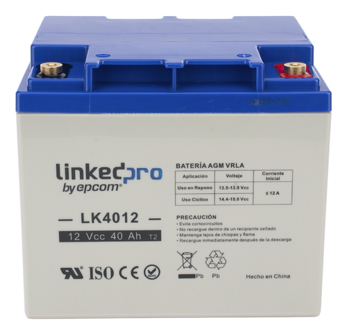 Miniatura 3 de Bateria LinkedPRO LK4012 Sealed Lead Acid (VRLA), 12 V, 40000 mAh, Azul, Gris
