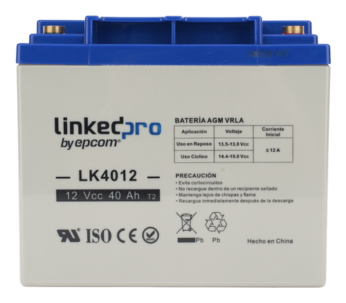 Miniatura 4 de Bateria LinkedPRO LK4012 Sealed Lead Acid (VRLA), 12 V, 40000 mAh, Azul, Gris