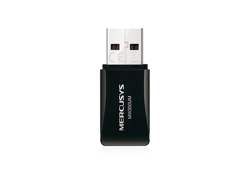 Miniatura 2 de Tarjeta de red inalambrica Mercusys MW300UM USB, Wi-Fi 4 (802.11n), Negro