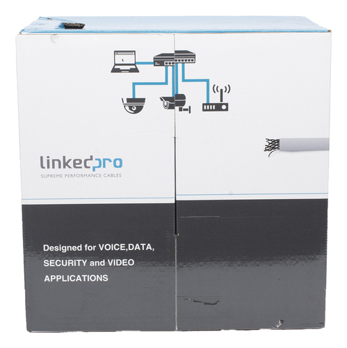Miniatura 3 de Bobina LinkedPRO PRO-CAT-5E-V2 Cat5e, 305 m, U/UTP (UTP), Gris