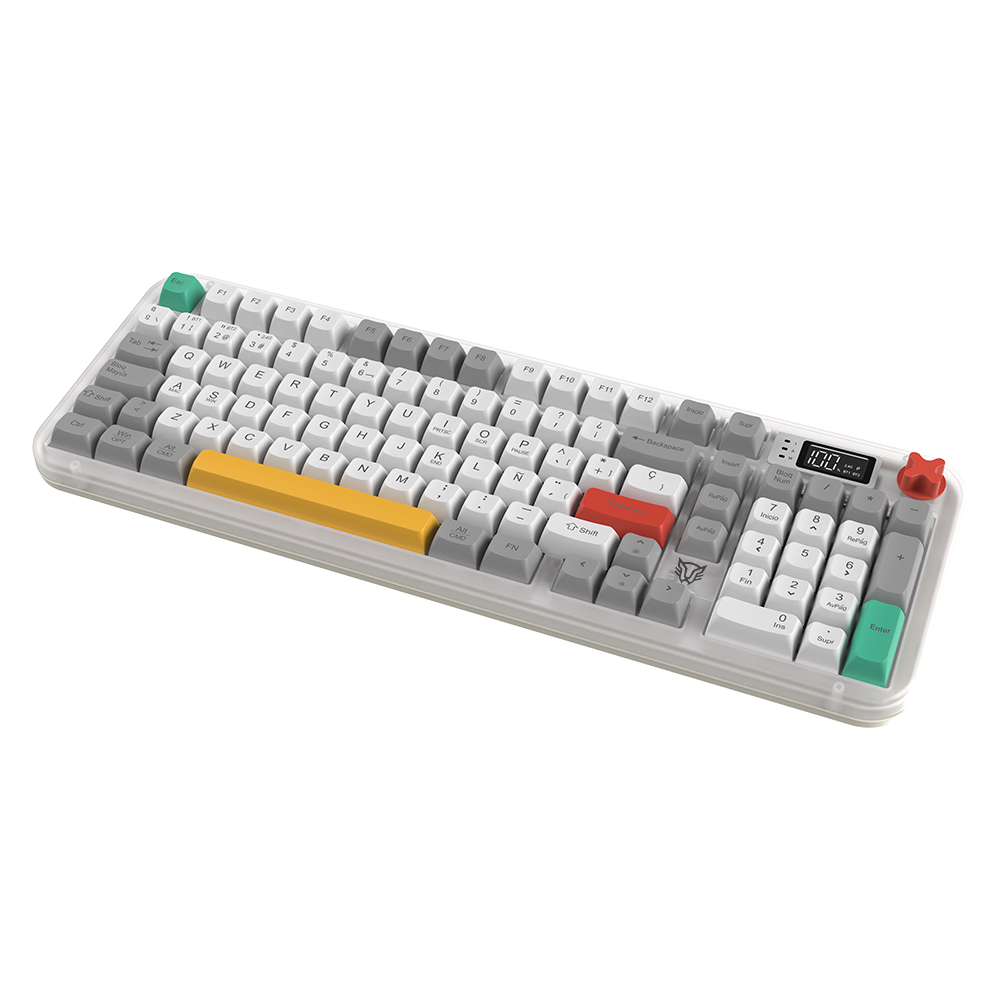 Miniatura 2 de Teclado Gamer Balam Rush Warstrike Frost KG500FI RGB, Membrana, Inalambrico, Bluetooth, Pantalla, Blanco