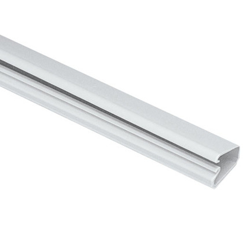 Canaleta LD3 de PVC ra­gido, con cinta adhesiva para instalacia³n sin herramientas, 19.6 x 11.2 x 1828.8 mm, Color Blanco Mate