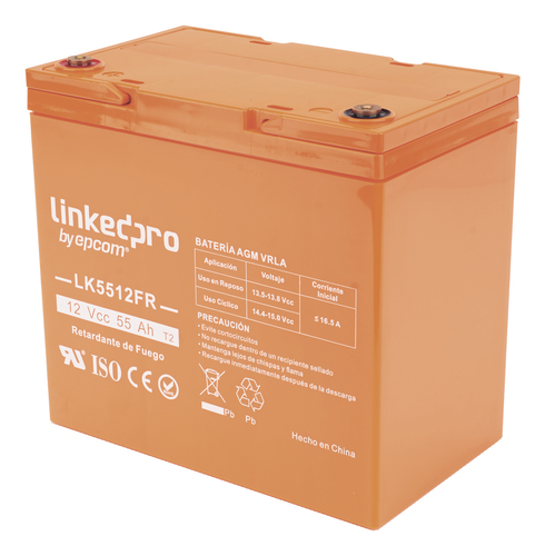 Miniatura 2 de Bateria LinkedPRO LK5512FR VRLA AGM, 12 V, 55000 mAh, Naranja