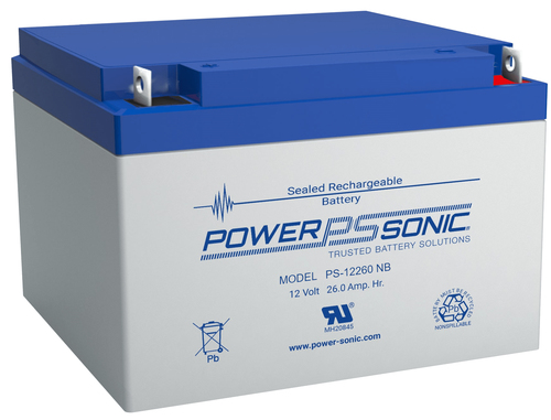 Bateria para UPS Power-Sonic PS-12260F2 Sealed Lead Acid (VRLA), 12 V, 26 Ah, Azul, Gris