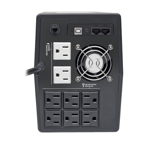 Miniatura 4 de No Break Tripp Lite 1.2 kVA / 600 W, 316 J, Entrada 145 V, 8 salidas AC, Negro