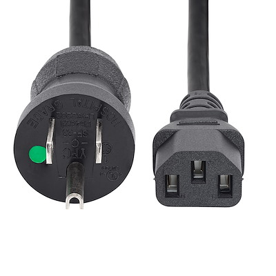Miniatura 4 de Cables de poder StarTech.com Macho, Hembra 125 V, 3 m, Negro