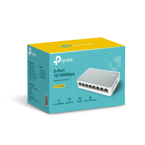 Miniatura 3 de Switch TP-Link TL-SF1008D No administrado, RJ-45 8, Fast Ethernet (10/100), Blanco