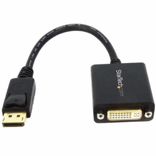 Adaptador vídeo StarTech.com DisplayPort a DVI-I, 0.152 m, Negro