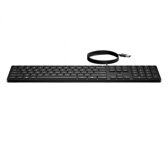 Teclado HP Teclado de escritorio 320K con cable Alámbrico, USB, Interruptor de membrana, Negro