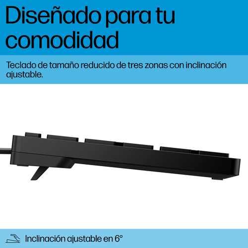 Miniatura 2 de Teclado HP Teclado de escritorio 320K con cable Alámbrico, USB, Interruptor de membrana, Negro
